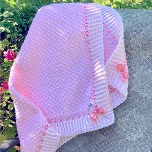 Handmade crochet baby blanket